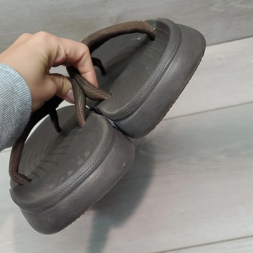 Crocs Mens Comfort Outdoor Rubber Thong Sandals Flats shoes sz 12
